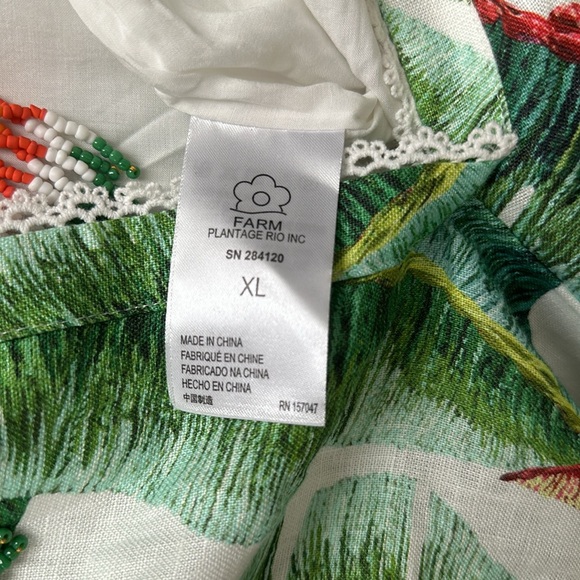 FARM Rio Forest Palm Linen Jumpsuit NWT - Picture 11 of 12